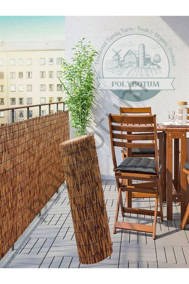 200x600 Dekoratif Doğal Bambu Kamış Hasır Bahçe Çiti- Gölgelik Hasır -balkon -tavan Dekorasyon 200x600 Tek Ebat 5 x 1