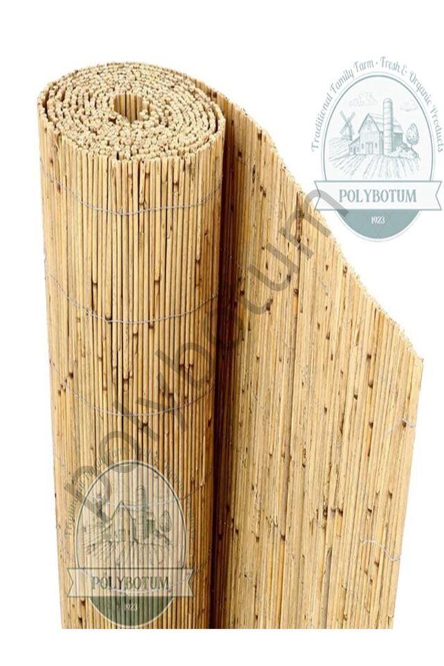 100x200 Dekoratif Doğal Bambu Kamış Hasır Bahçe Çiti- Gölgelik Hasır -balkon -tavan Dekorasyon 100x200 Tek Ebat 5 x 1