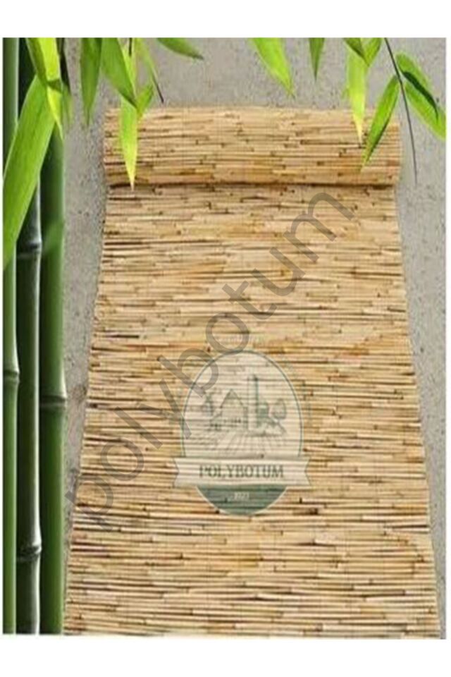 100x400 Dekoratif Doğal Bambu Kamış Hasır Bahçe Çiti- Gölgelik Hasır -balkon -tavan Dekorasyon 100x400 Tek Ebat 5 x 1