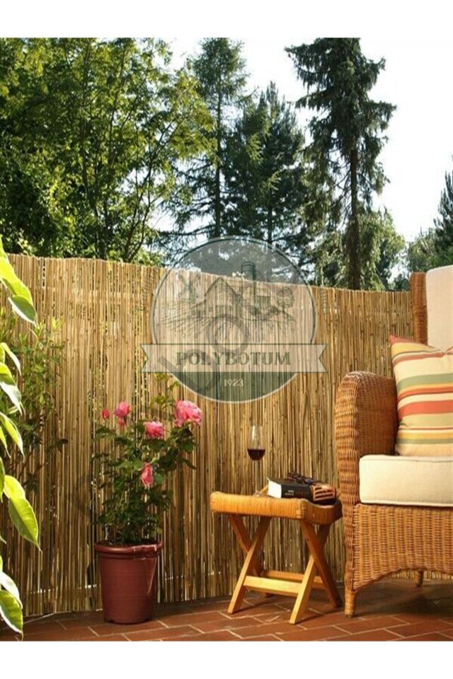 100x100 Dekoratif Doğal Bambu Kamış Hasır Bahçe Çiti- Gölgelik Hasır -balkon -tavan Dekorasyon 100x100 Tek Ebat 5 x 1