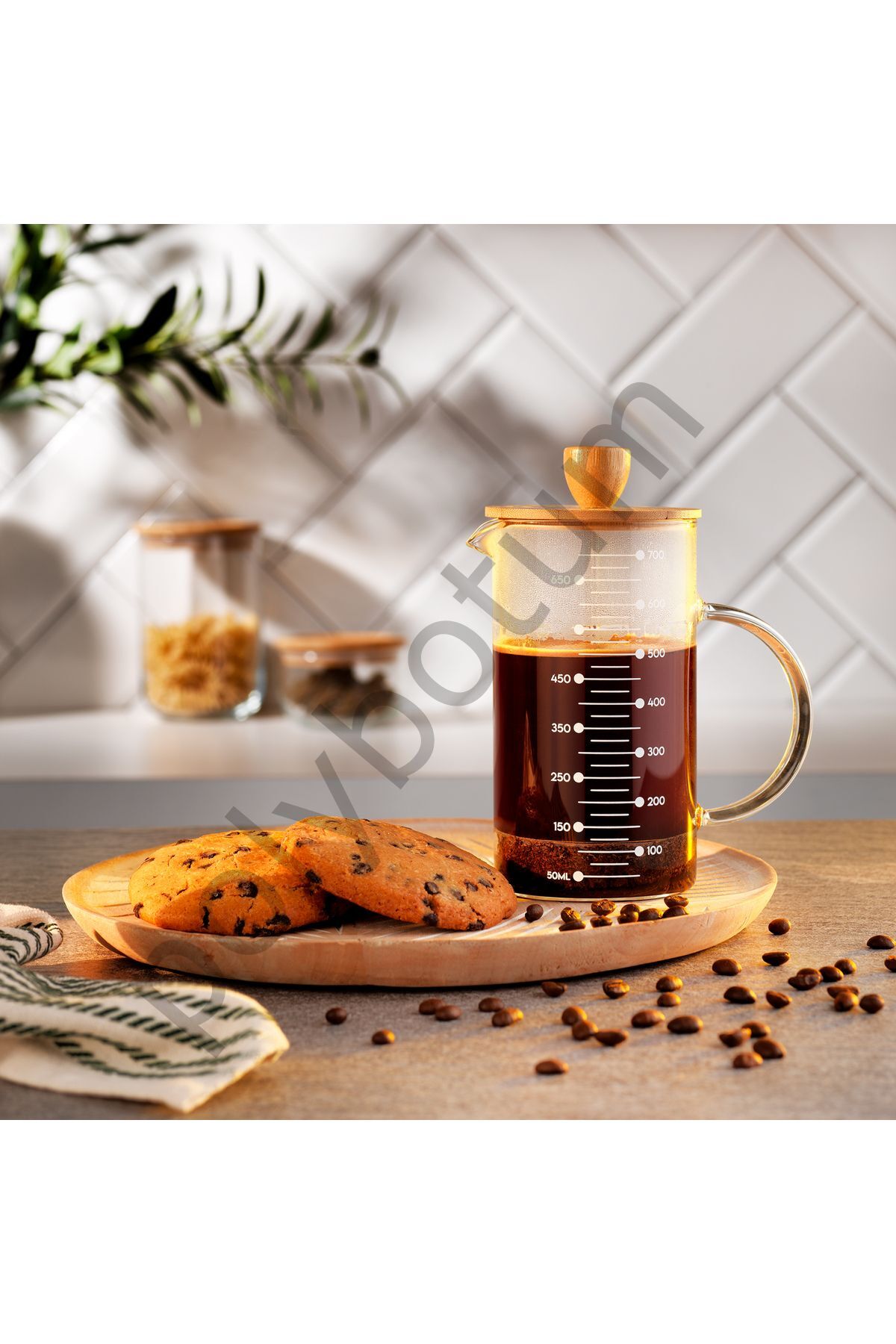 Vera French Press 700 Ml. Şeffaf Tek Ebat