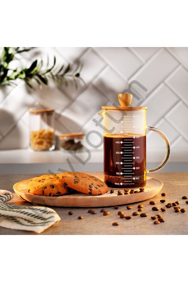 Vera French Press 700 Ml. Şeffaf Tek Ebat