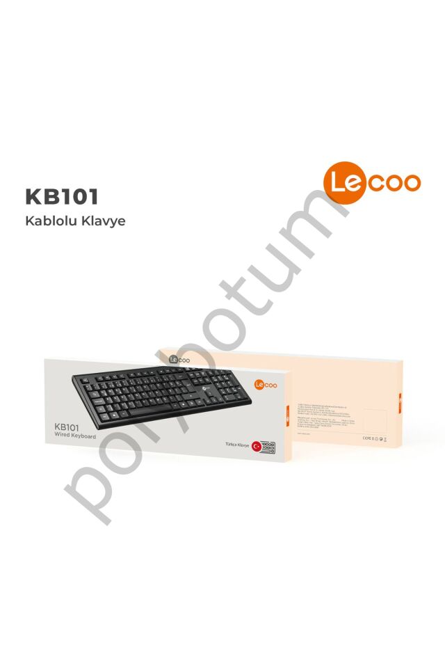 Kb101 Usb Kablolu Türkçe Q Klavye Siyah Siyah Tek Ebat