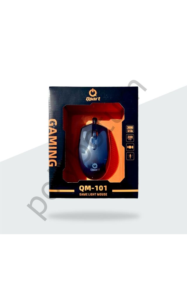 QM-101 USB Rainbow Mouse Siyah Tek Ebat