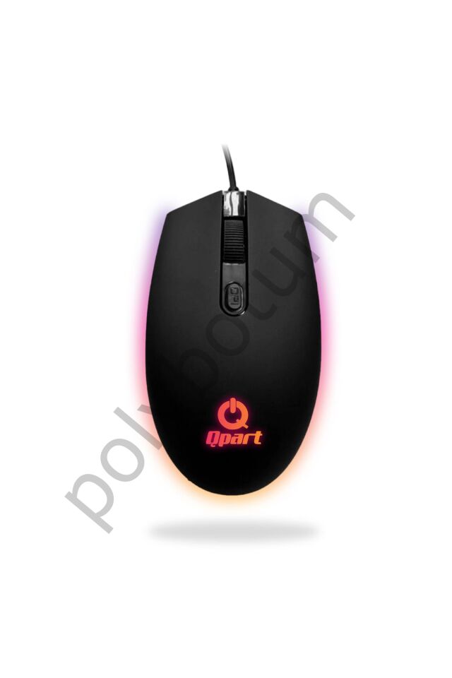 QM-101 USB Rainbow Mouse Siyah Tek Ebat