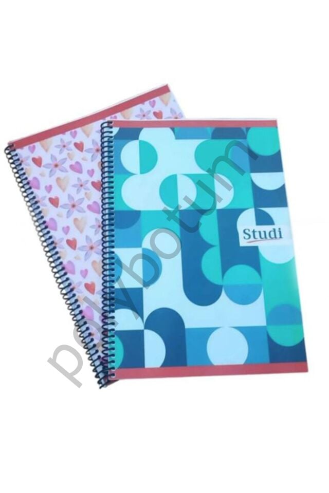 72 Yaprak PP Kapak A4 Çizgili Defter 2 Adet Çizgili Renkli Tek Ebat