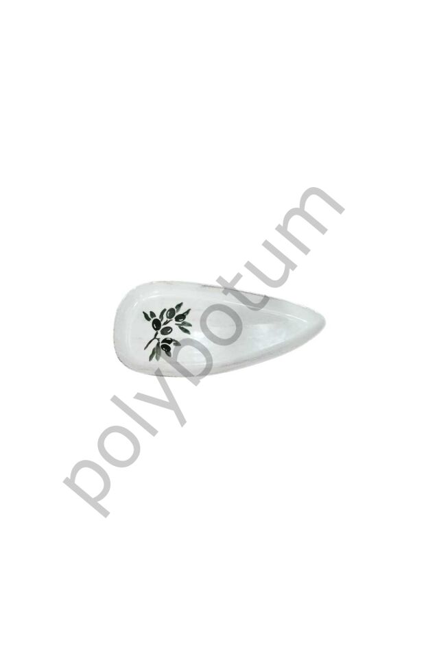 New Alyvia 2 Adet kayık Tabak (21,5 x 11,5 cm) Beyaz Tek Ebat