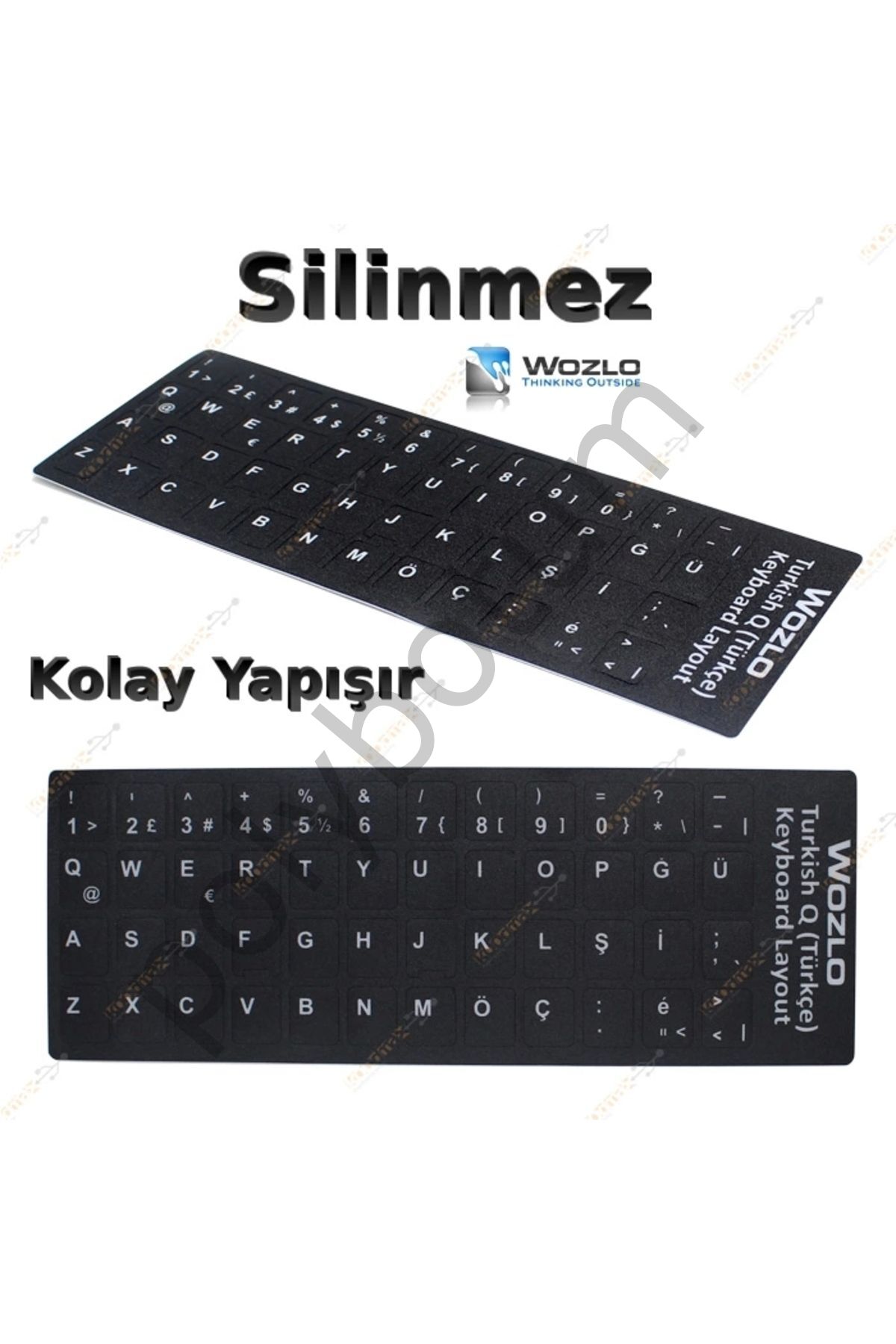 Hdx8256 Klavye Stıcker Tuş Takımı Türkçe Q Siyah STANDART Tek Ebat