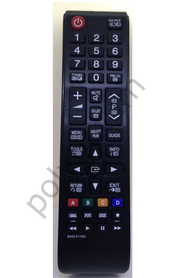Tüm Modellerine Uyumlu Kısa Smart Hub Tuş Lcd Led Tv Kumandası mavi Tek Ebat