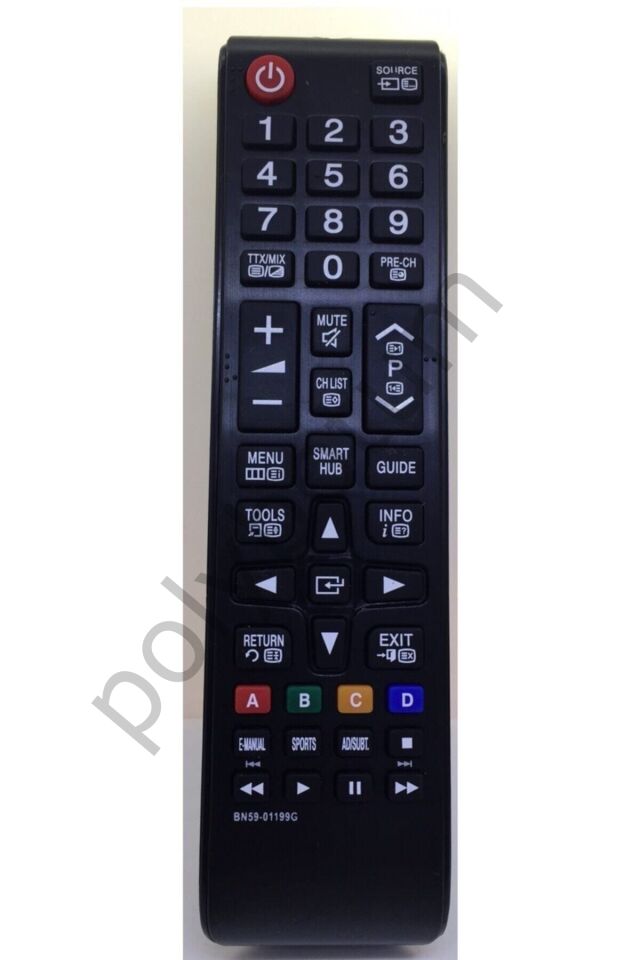 Tüm Modellerine Uyumlu Kısa Smart Hub Tuş Lcd Led Tv Kumandası mavi Tek Ebat