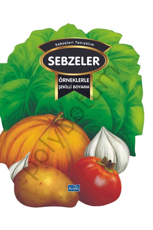 2+ YAŞ ÖRNEKLERLE ŞEKİLLİ BOYAMA  SEBZELER-BOYAMA KİTABI  Tek Ebat