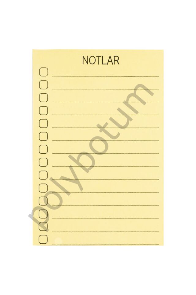 Yapışkanlı Not Kağıdı Seti  Tek Ebat