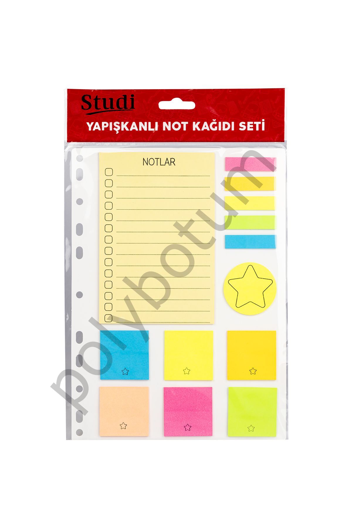 Yapışkanlı Not Kağıdı Seti  Tek Ebat