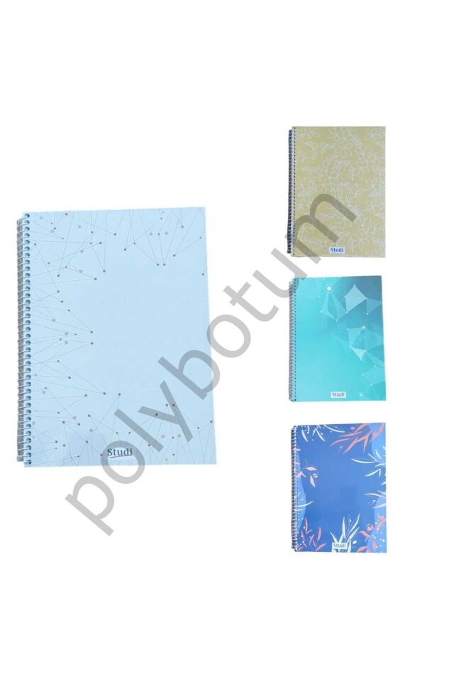 120 Yaprak Set Kapak A4 Kareli Defter 2 Adet renkli Tek Ebat