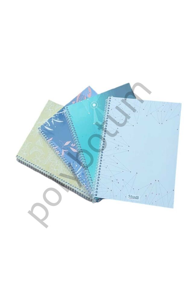 120 Yaprak Set Kapak A4 Kareli Defter 2 Adet renkli Tek Ebat