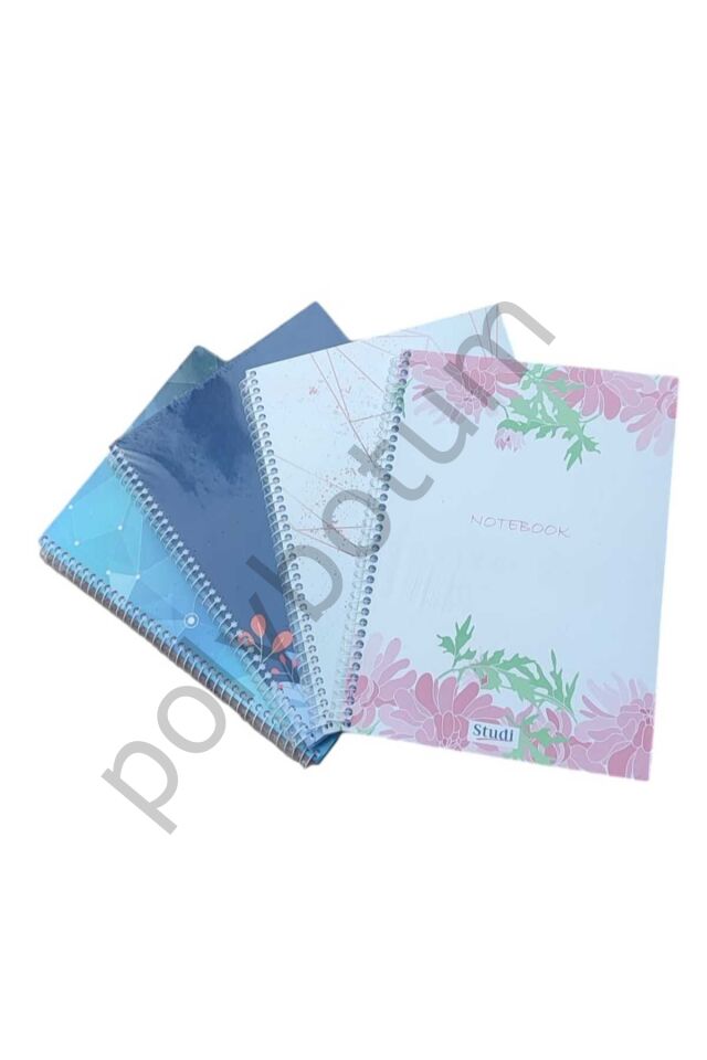 120 Yaprak A4  Çizgili Defter  2 Adet renkli 1 Tek Ebat