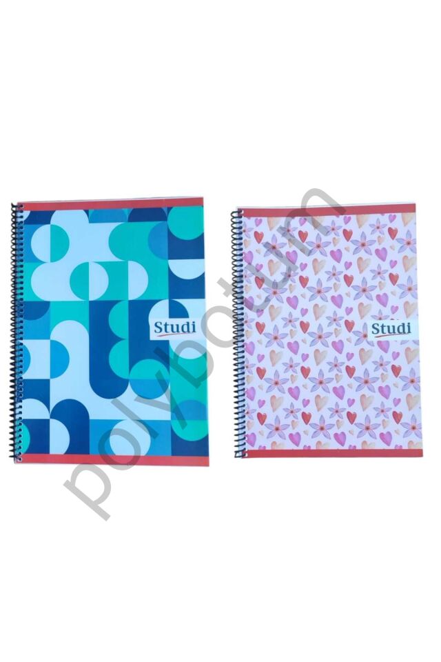 72 Yaprak PP Kapak A4  Kareli Defter  2 Adet renkli 1 Tek Ebat