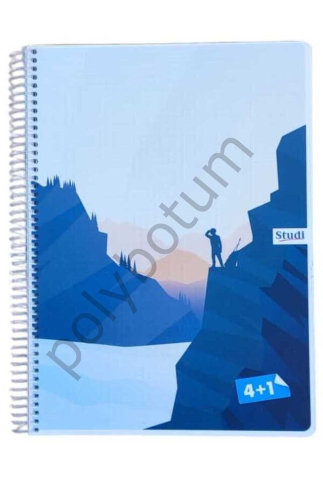 150 Yaprak A4  4+1 (4 Kareli 1 Çizgili ) Defter 2 Adet renkli Tek Ebat