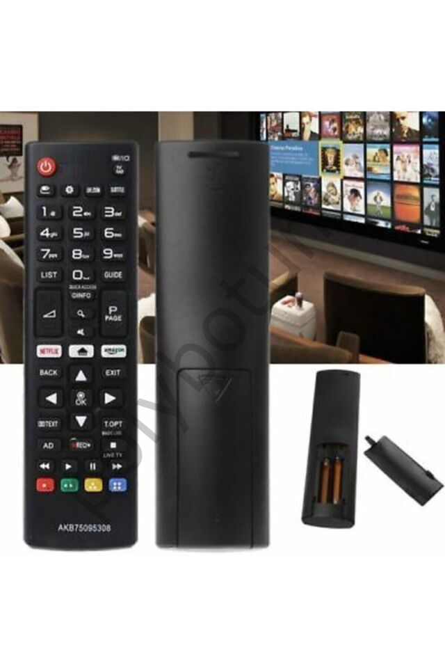 Smart Tv Netflix Tuşlu Led Televizyon Kumandası beyaz Tek Ebat