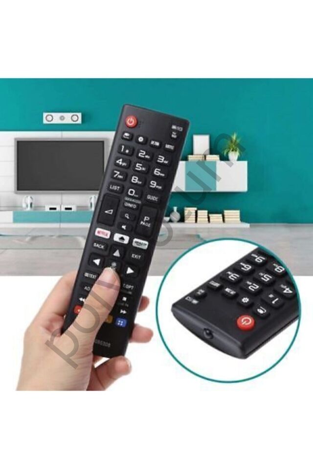 Smart Tv Netflix Tuşlu Led Televizyon Kumandası beyaz Tek Ebat