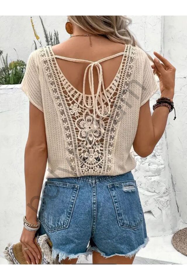 Tüy Baskılı Crew Neck Tank Top, Yaz Için Rahat Kolsuz Tank Top, Kadın Giyim KREM M