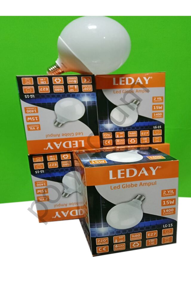 2 Adet Led Ampul 15W Gaz İçermez %80 Tasarruf  Tek Ebat