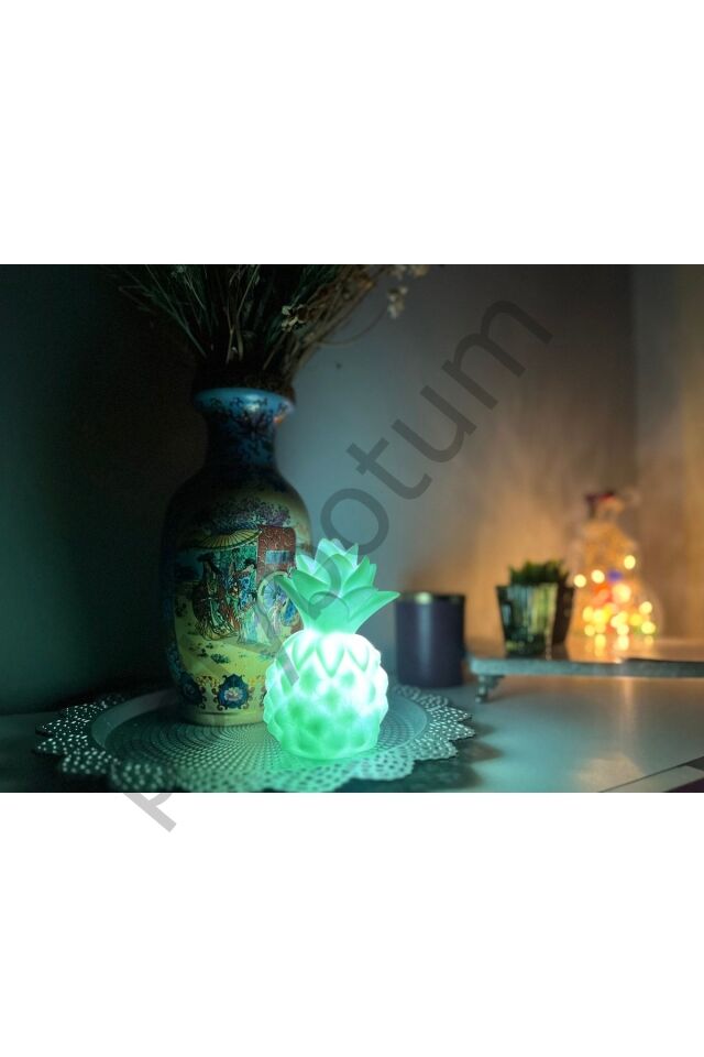 Ananas Lamba Dekoratif Led Işık Yeşil Tek Ebat
