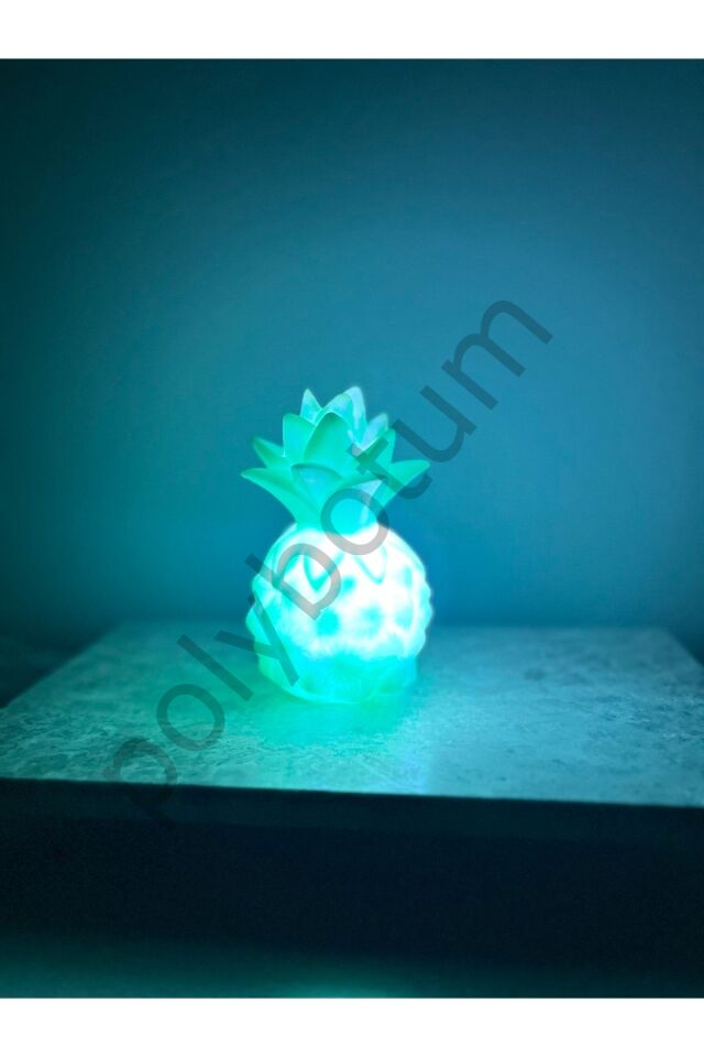 Ananas Lamba Dekoratif Led Işık Yeşil Tek Ebat