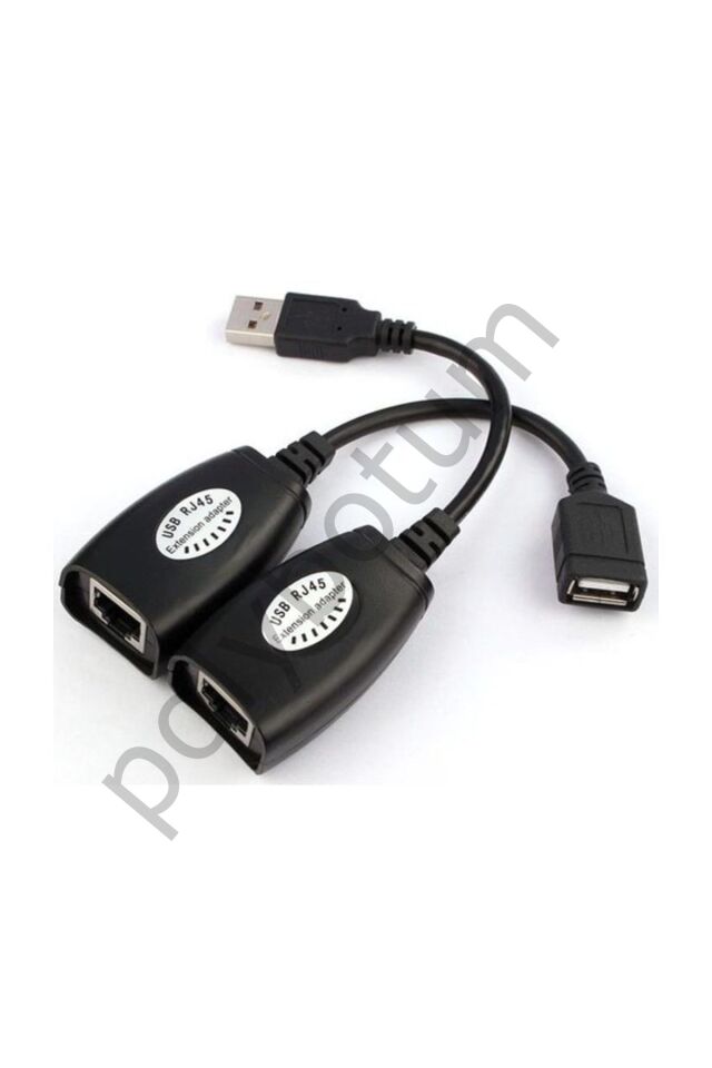 5058 Rj45 Usb Ek Uzatıcı Cat5e 6 Kablosu Ekleme Extension Çok Renkli Tek Ebat
