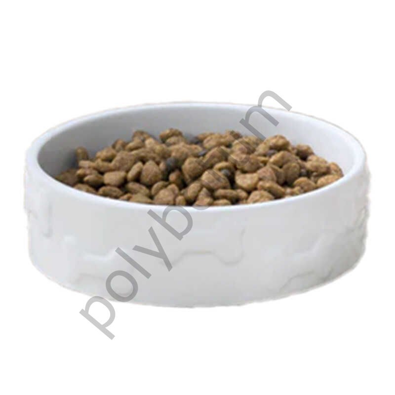 Theebby Porselen Mama ve Su Kabı – 22 cm Beyaz | Sağlıklı ve Şık Kedi Köpek Kabı
